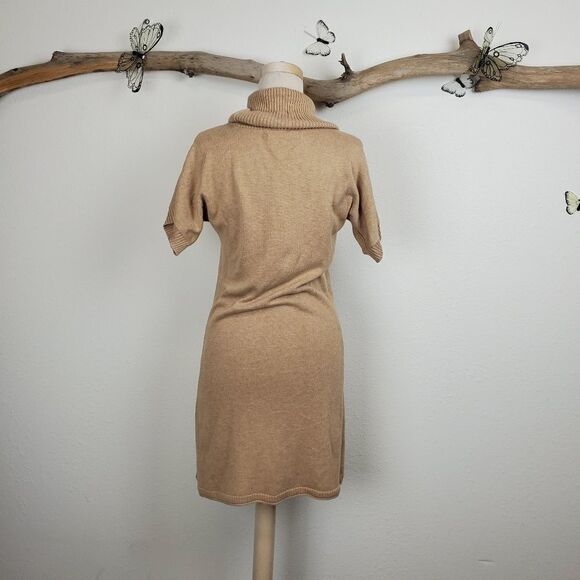 Athleta camel colored cowl neck sweater dress - Picture 6 of 8